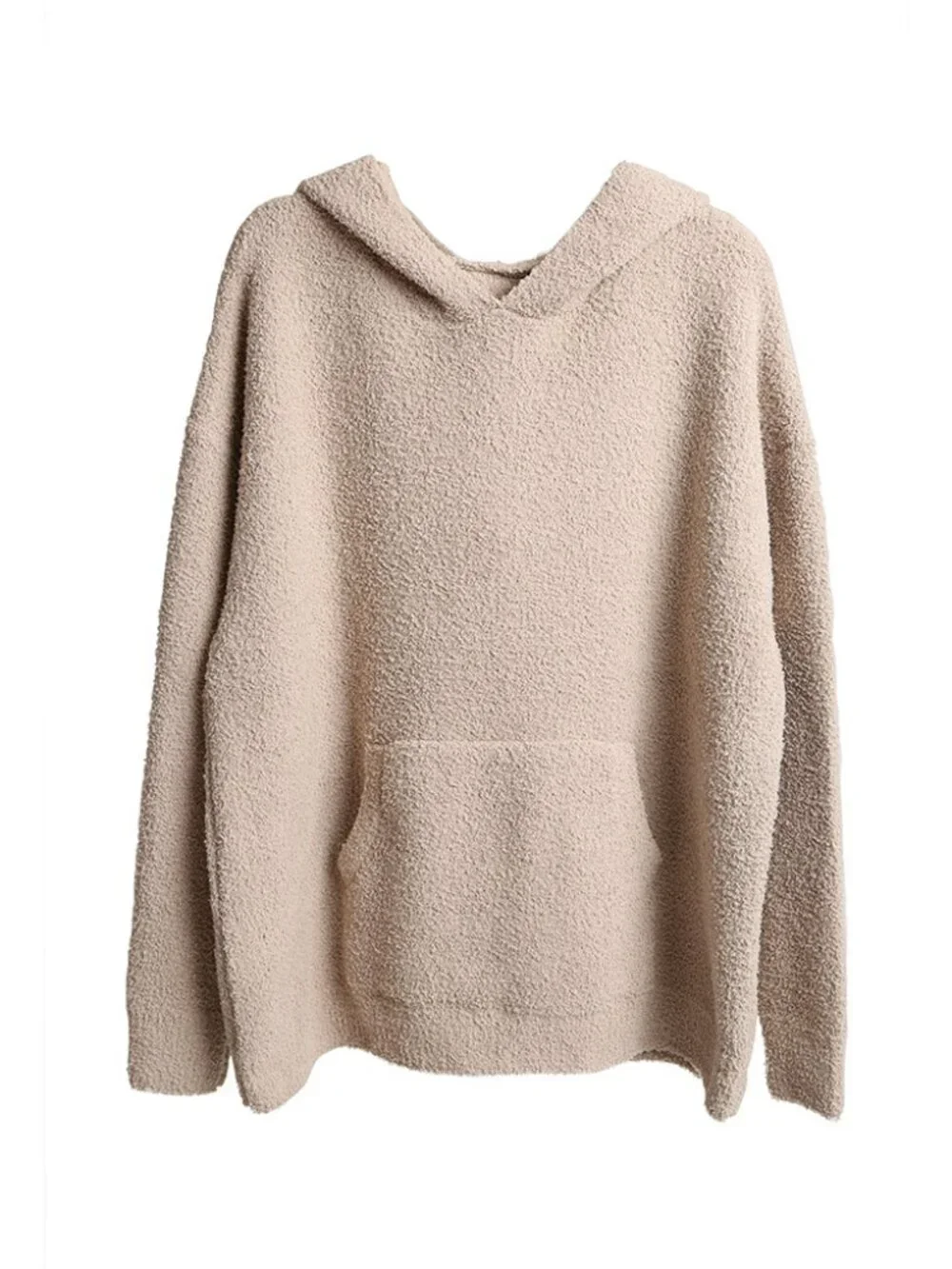 Cozy Solid Color Hooded Sweater with Pocket